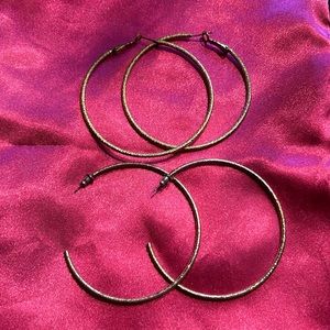 Hoop Earrings- 2 pair